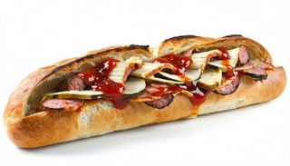 Panino con salsiccia cipollotto
