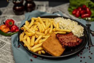 Piept de porc + cașcaval