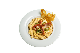 Penne cu creveți si zucchini