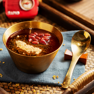 Pudín frío de Soja con frijoles rojos 相思冰豆花