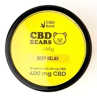CBD Желейні ведмедики з магнієм "Deep Relax", 400 мг КБД, 200 мг магнію, лимон, 10 шт