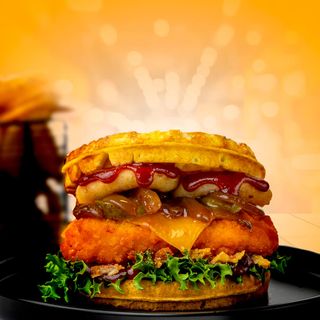 Onion chicken burger