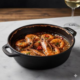 Gambas marmita quemada