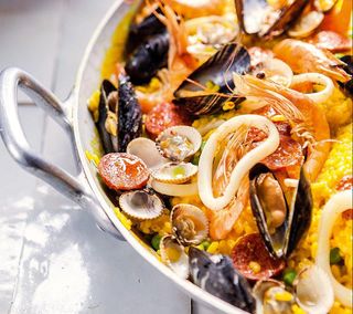 Paella Espagnole Fruits De Mer