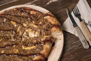 Pizza Carne Con Salsa BBQ  (Grande)