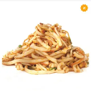 Spaghetti udon con pollo