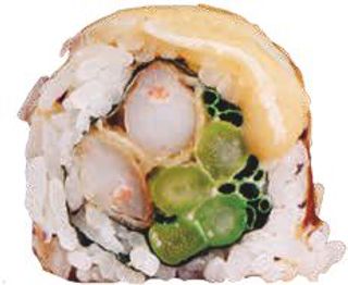 Uramaki tempura sake