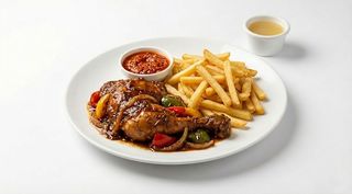 Poulet Sauté 2 Pièces & 1 Portion De Frites