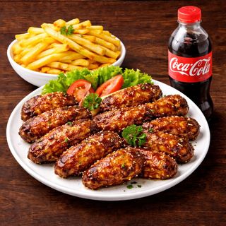 Chicken Wings Meal 10 pcs + fries + soda 350ml