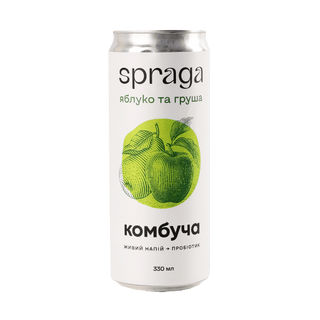 Напій комбуча SPRAGA ябл/груша 0,33л ж/б