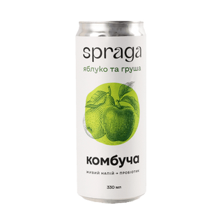 Напій комбуча SPRAGA ябл/груша 0,33л ж/б