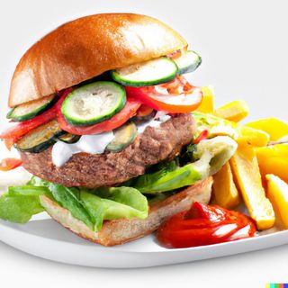 Телешки бургер с яйце (350г)