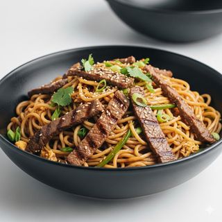 Fideos Fritos Con Ternera
