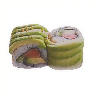 Dragón luna de aguacate y salmón 