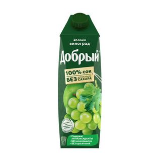 Հյութ «Դոբրի» խնձոր, խաղող 1լ