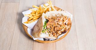Döner kebap box, medio