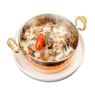 Пилешки дробчета с гъби, бекон и кашкавал (400г)