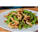 spicy sliced pork with green peppers (alittle hot)