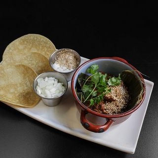 Tacos de pollo con mole poblano