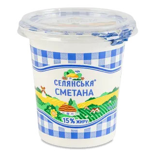 Сметана «Селянська» 15% (300г)