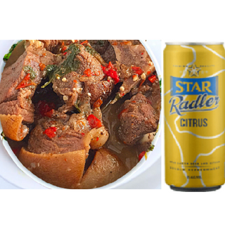 Goatmeat peppersoup + Beer