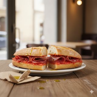 Pulga de pan tumaca y salami