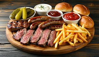 Platou de porc la gratar (pentru 4 persoane)