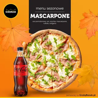 Pizza Mascarpone 40cm + Coca Cola ZERO 0,5l