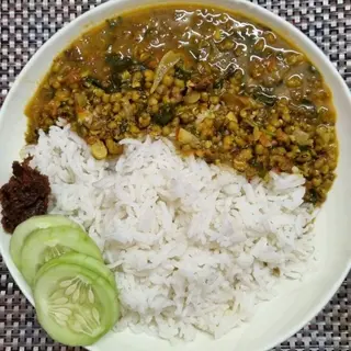 Rice Ndengu & Beef stew
