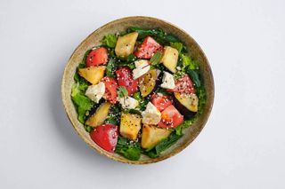  Салат с Хрустящими баклажанами