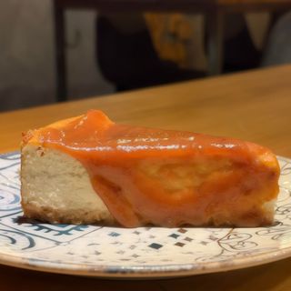 Tarta de queso con dulce de leche