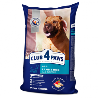 Club 4 Paws Premium сухий корм для дорослих собак усіх порід Ягня та Рис