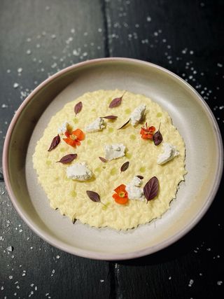 Risotto con zafferano e ricotta