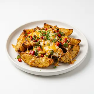 Patatas Con Queso Y Pimiento