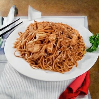 Tăiței prăjiți cu creveți