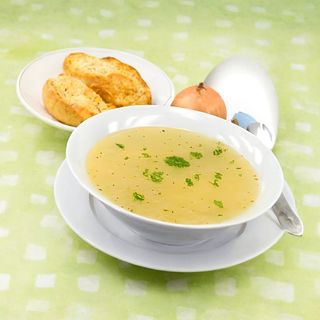 Clear soup, Chicken with Lemon
