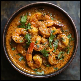 Canopy King Prawns with Apple Curry Sauce