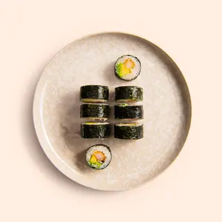 96. Futomaki de langostino rebozado (8 uds.)