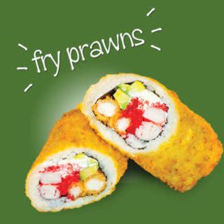 Sushi burrito fry prawns