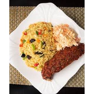 Fried Rice And Turkey With Coslaw