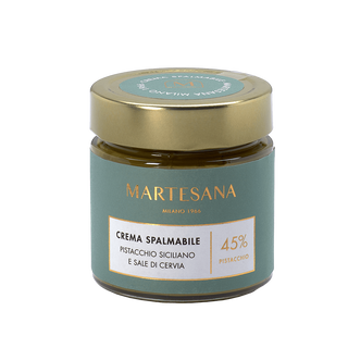 Crema spalmabile con pistacchi siciliani e sale di Cervia