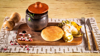 ლობიო მჭადით და მწნილეულით