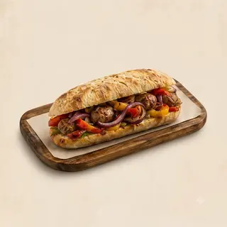 Salsiccia, peperoni, cipolla