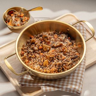 Гречка з овочами та грибами