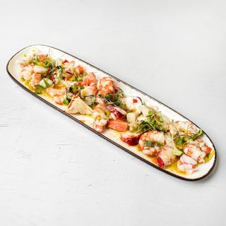 Salpicón de bogavante y gamba de costa