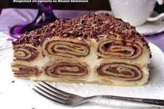 Палачинкова торта с банан и шоколад(1бр)