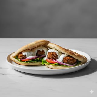 Pita con falafel