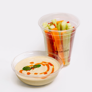 ჰუმუსი ბოსტნეულის ჩხირებით