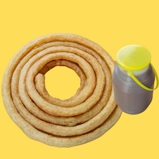 Kilo de churros y Litro de chocolate caliente.