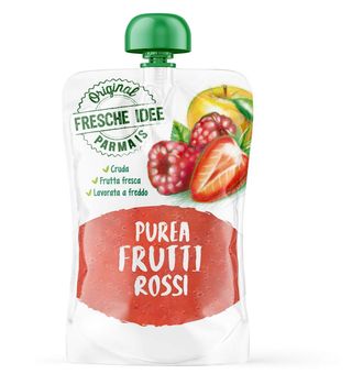 Purea Pouch Mela e Frutti Rossi 100 % | 100 ml